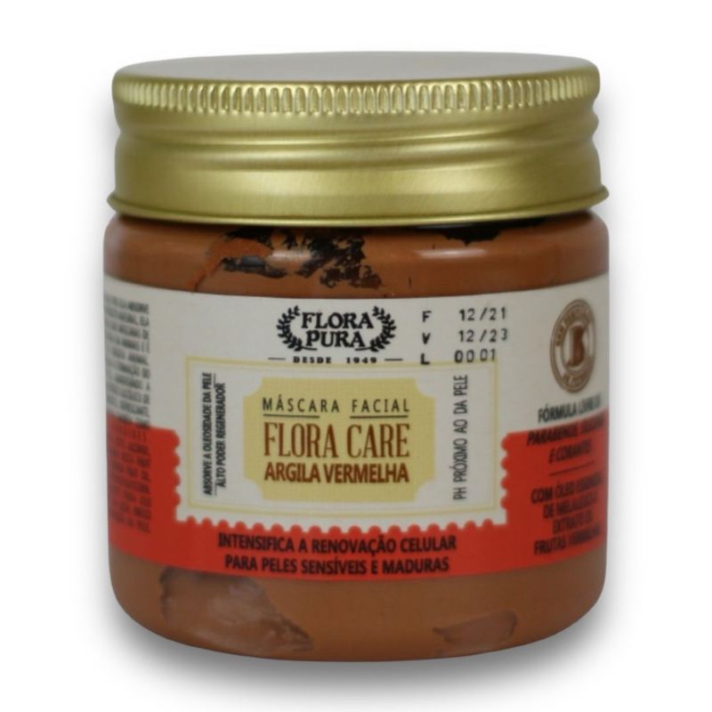MÁSCARA FACIAL DE ARGILA VERMELHA - 180G